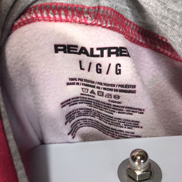 RealTree Xtra Colors Camo Hot Pink Hoodie Womens Large Hooded Sweatshirt Top - Picture 6 of 10